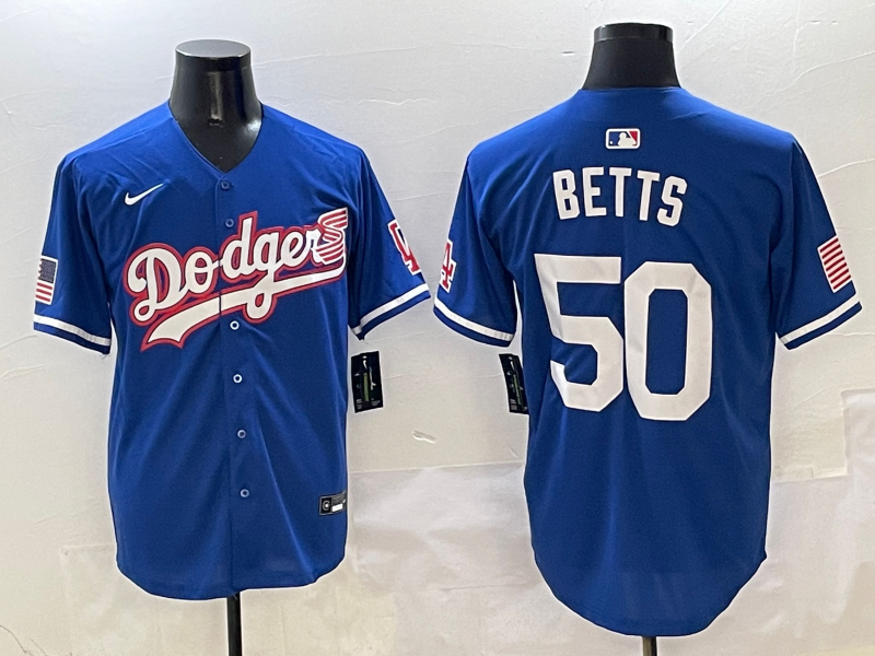 Men's Los Angeles Dodgers Mookie Betts #50 Royal Jersey